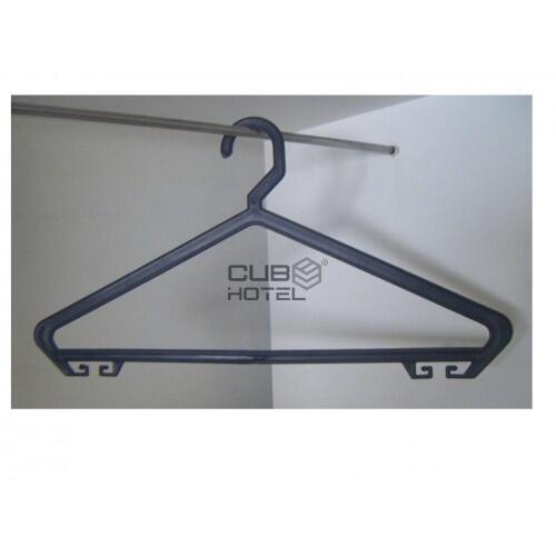 100 Black Laundry Hangers 40cm
